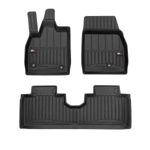 Ford Mustang Mach-E Floor Mat - Omac - Premium TPE - Black - '21-'24 Ford Mustang Mach-E Floor Mat - Omac - Premium TPE - Black - '21-'24